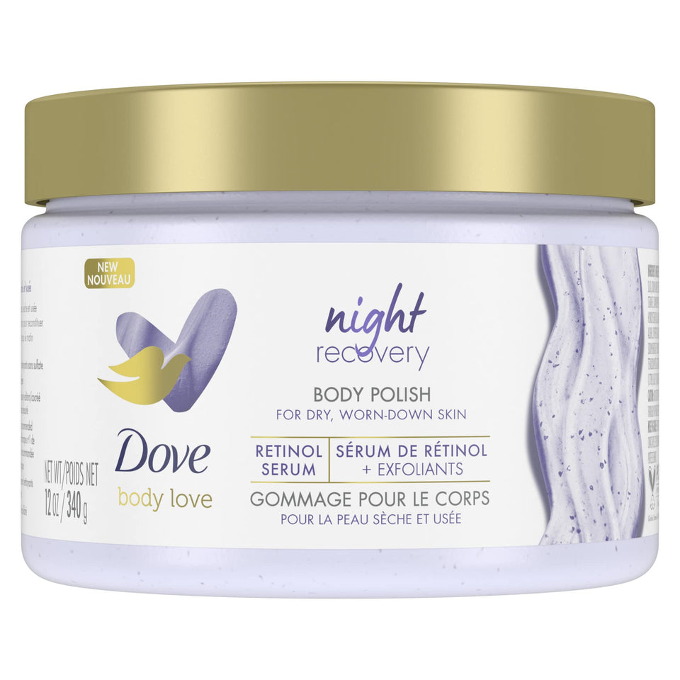 Dove night recovery front jar showing packaging and product name for clear identification