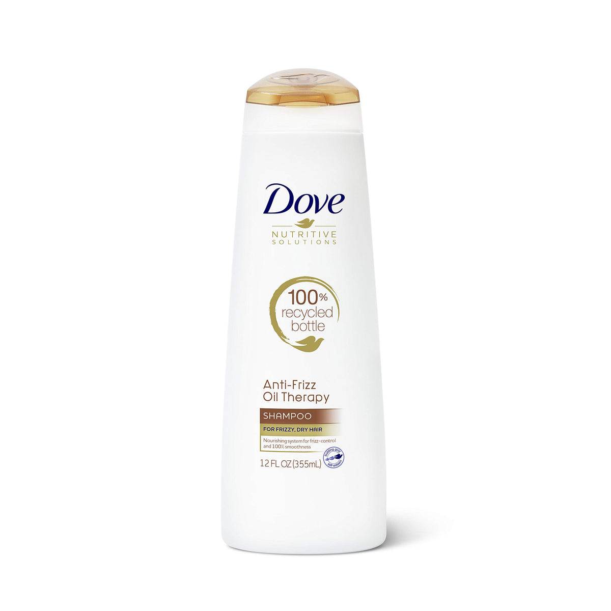 Dove front packaging showing bottle and branding for smooth hair benefit