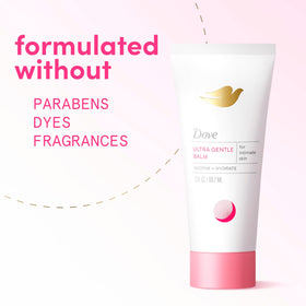 Dove open tube with balm visible for targeted vulvar hydration benefit