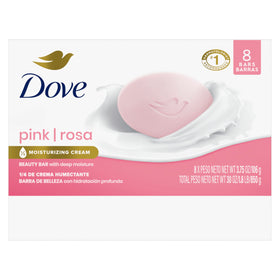 Dove Pink Rosa bar texture close-up highlighting creamy moisturizing finish