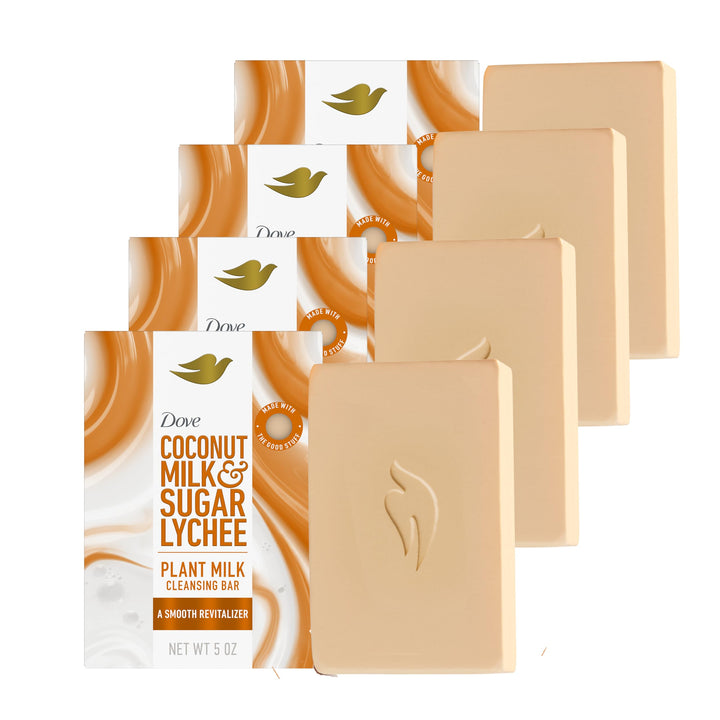 Dove cleansing bar front packaging showing scent and benefits for nourished skin