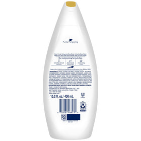 Dove pump dispensing creamy lather texture, highlights moisturizing foam benefit