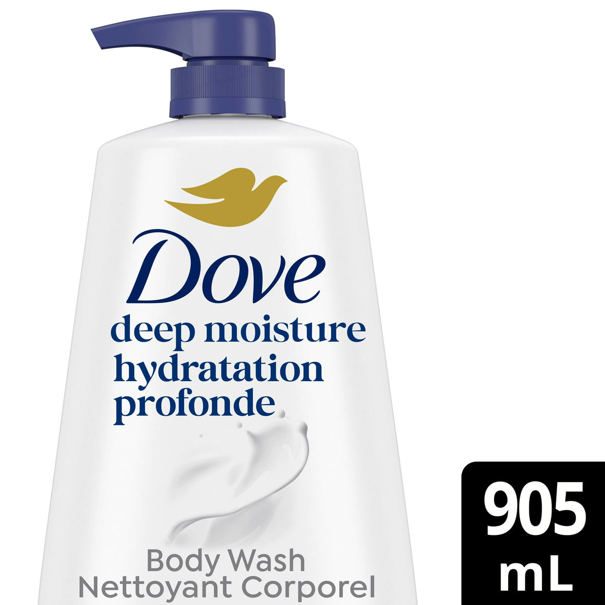 Dove pump top closeup highlighting easy-dispense design and mess-free use
