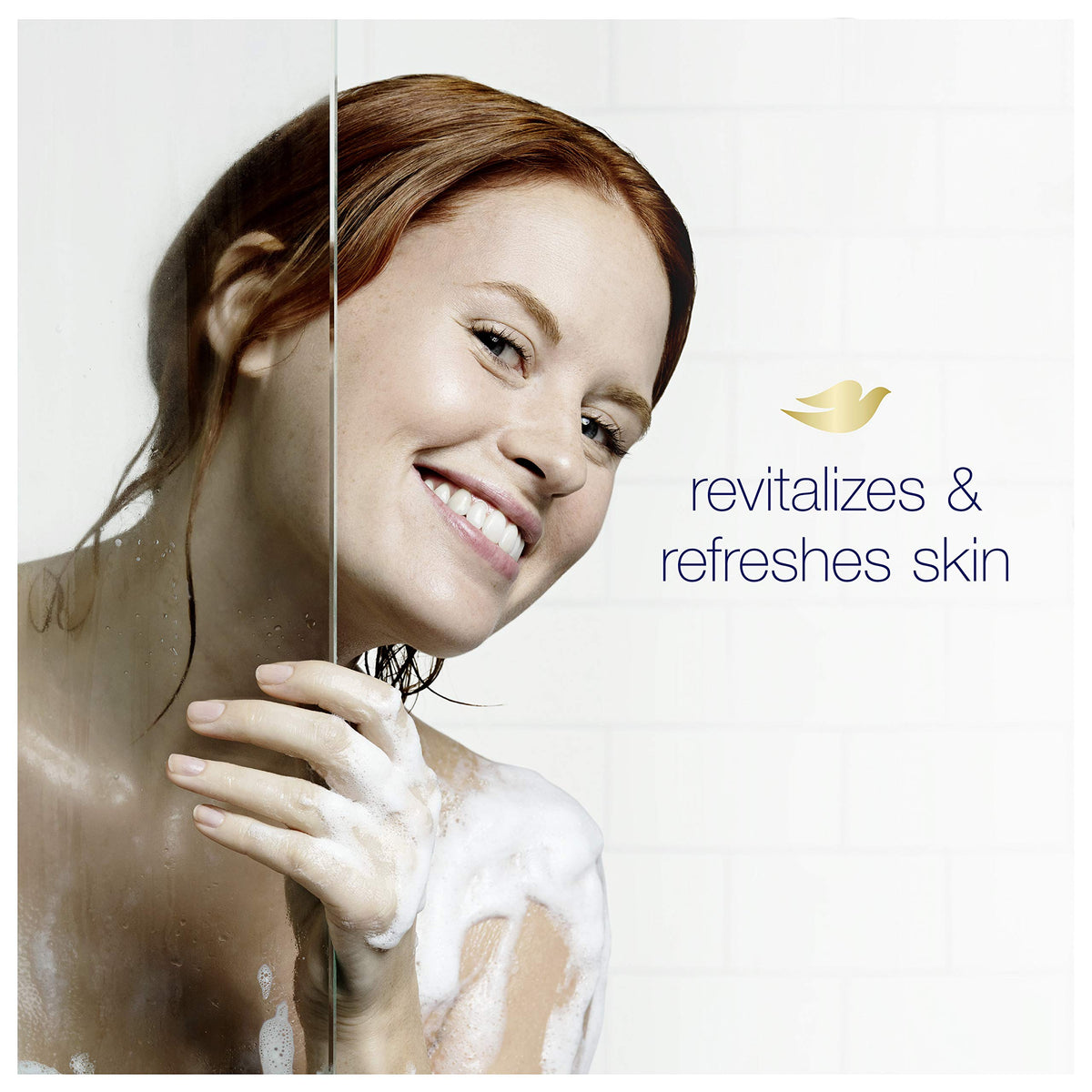 Dove recycled bottle icon emphasizing eco-friendly, reduced plastic use