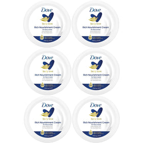 Dove jar front view showing label and easy travel benefit