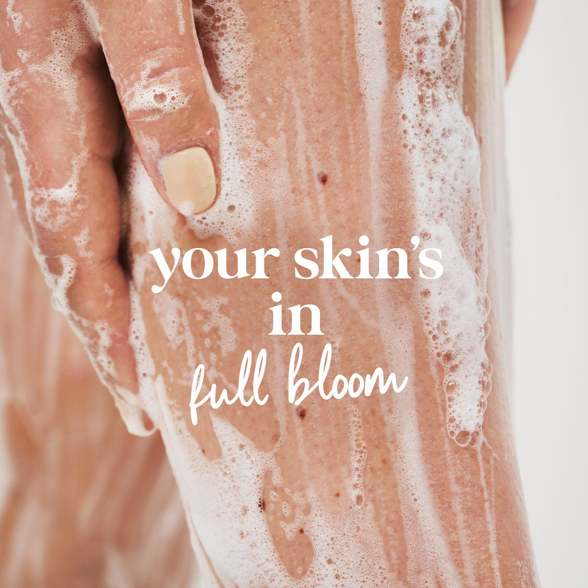 Dove body wash lather on loofah demonstrating rich cleansing and hydration