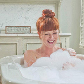 Dove foam texture on hand demonstrating soft lather and hydrating feel