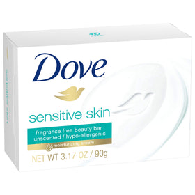 Dove sensitive skin cream lather closeup demonstrating gentle moisturizing clean