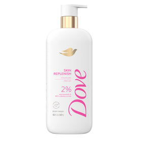 Dove front packaging showing bottle and product name for clear identification and trust