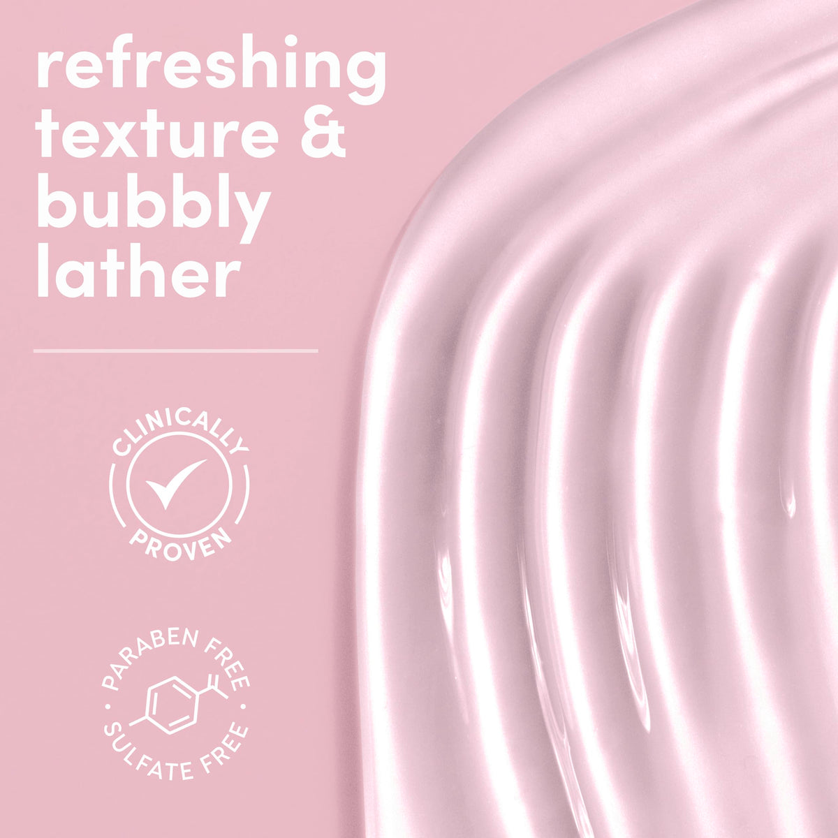 Dove creamy lather texture demonstrating smooth foam and moisturizing benefit