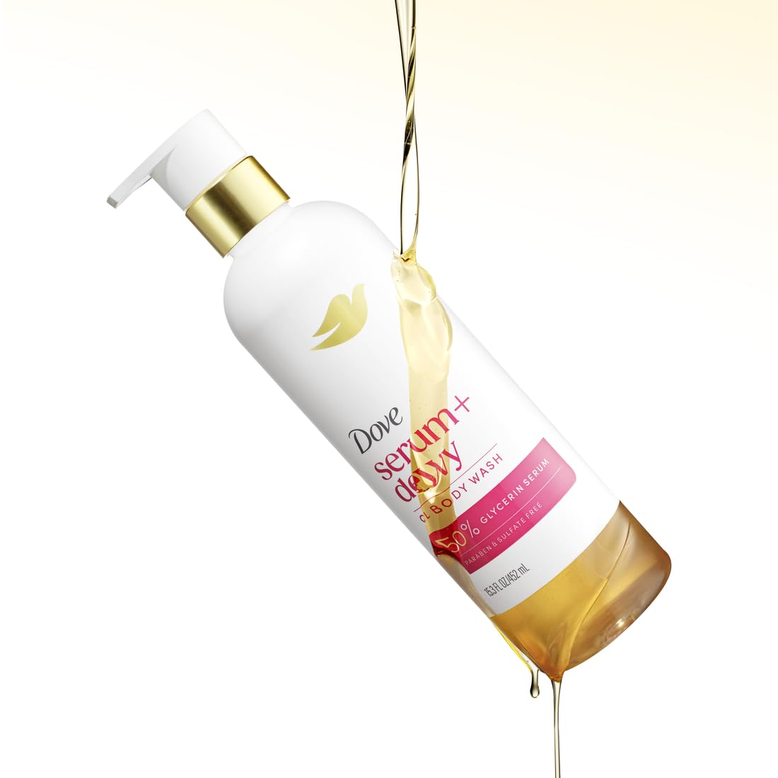 Dove Serum+ coconut and geranium ingredients highlighting scent notes