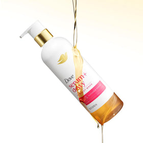 Dove Serum+ coconut and geranium ingredients highlighting scent notes