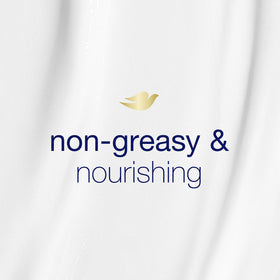 Dove shampoo in shower scene showing easy rinsing and frizz control