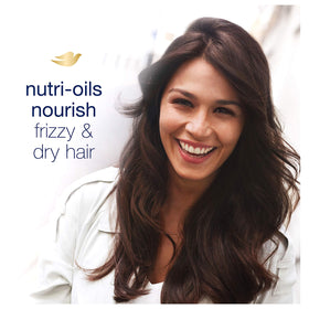 Dove shampoo texture close-up highlighting lightweight oil-rich formula