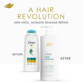 Dove shampoo-conditoner creamy texture close-up showing smooth hydration