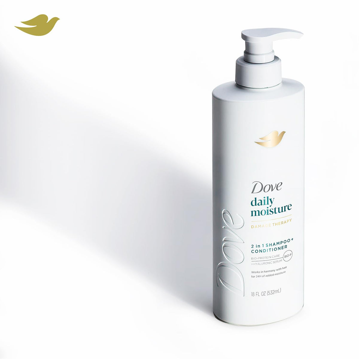 Dove products in a bathroom morning routine scene promoting efficiency