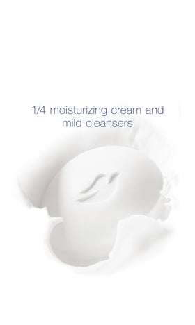 Dove single bar close-up highlighting smooth texture and gentle care