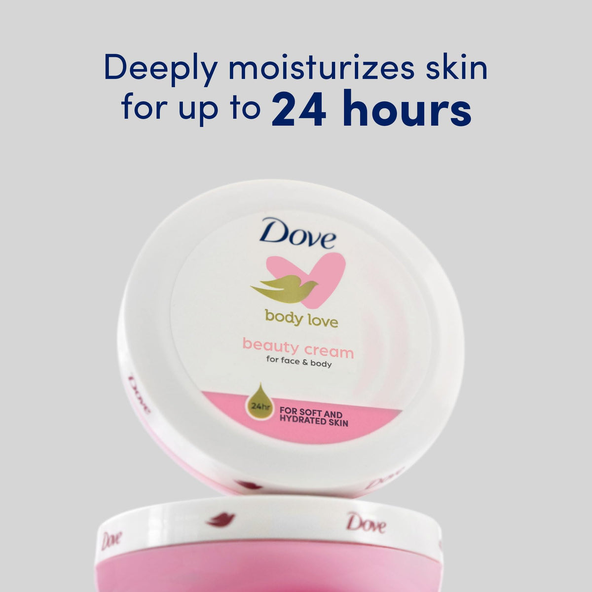 Dove six-pack grouped jars emphasizing multi-pack value and readiness