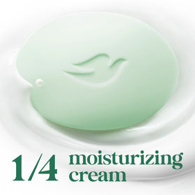 Dove bar held in hand to show 3.75 oz size and travel-friendly benefit