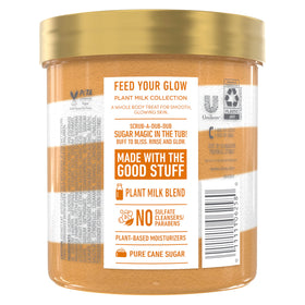 Dove open tub showing creamy sugar scrub texture for visible nourishing hydration
