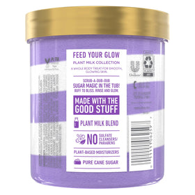 Close-up of Dove sugar scrub texture highlighting gentle exfoliation and hydration