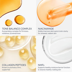 Dove targeted serum with niacinamide and peptides ingredient focus