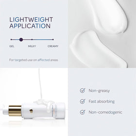 Dove targeted serum next to ruler showing 3.2 oz size and scale