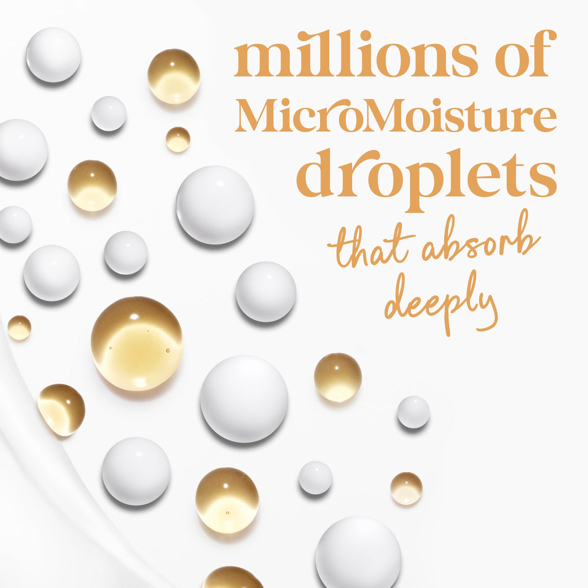 Dove texture close-up with microdroplets showing long-lasting hydration