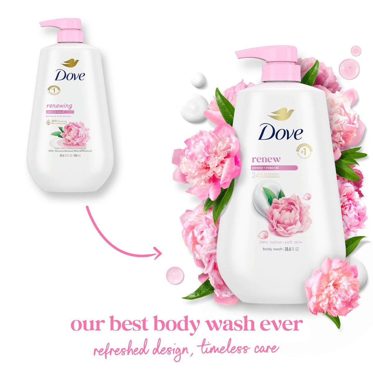 Dove gel texture on hand demonstrating smooth moisturizing feel