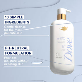 Dove creamy lather texture demonstrating mild foam and gentle cleanse