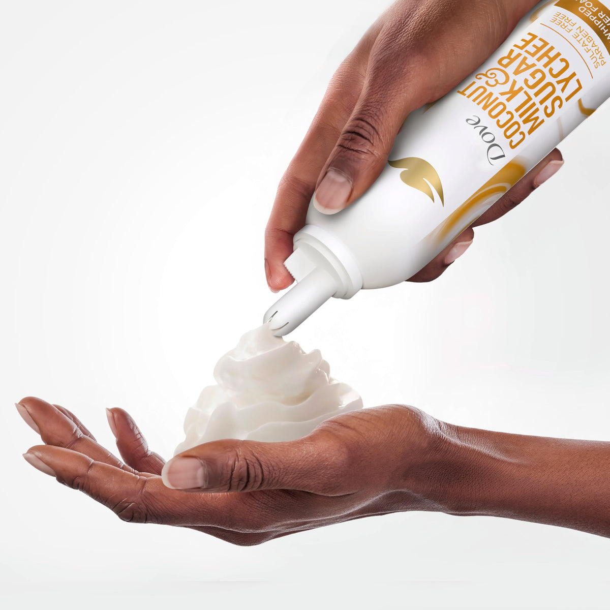 Dove bottle label and ingredients view highlighting gentle, sulfate-free formula