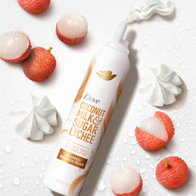 Dove foam texture detail showing whipped cloud-like lather for gentle cleanse