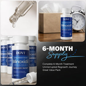 Dovi bottle with cap showing storage and dosing convenience benefit