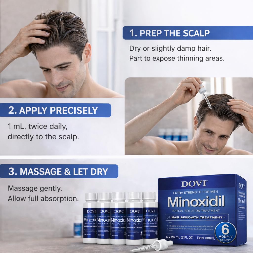Dovi in a bathroom routine setting illustrating simple daily use benefit