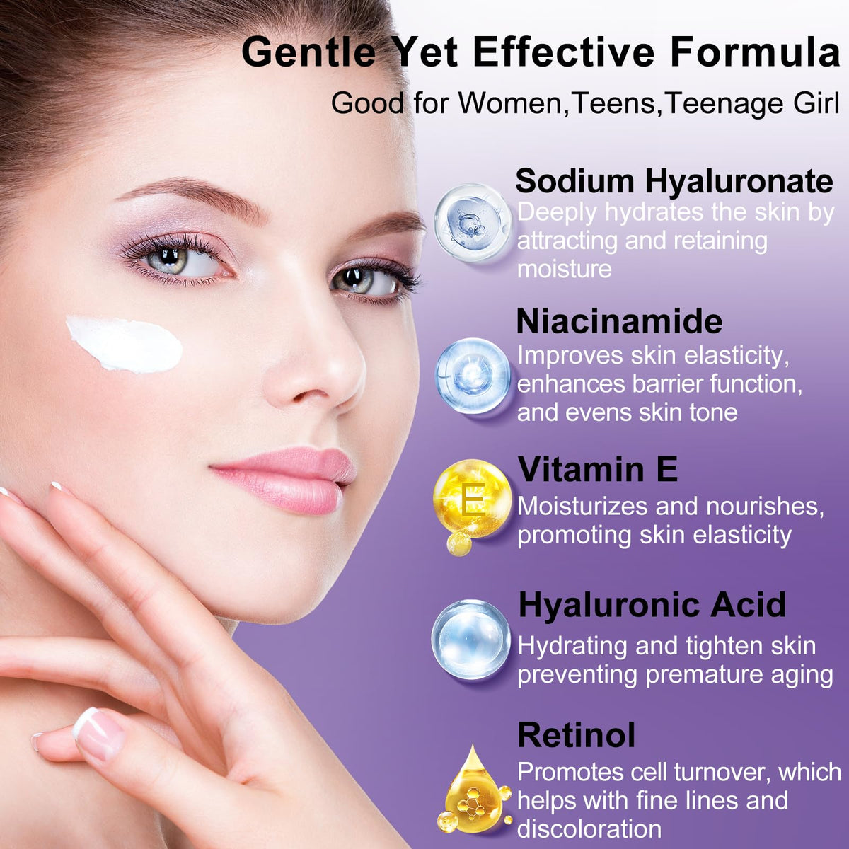 DOYEEWO eye cream tube detail for reducing puffiness and brightening