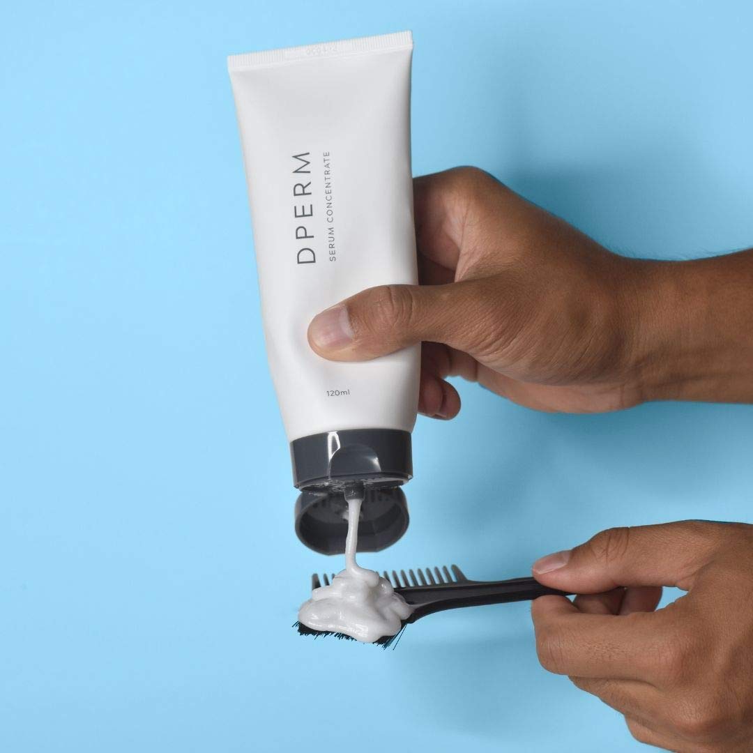 DPERM serum bottle close-up highlighting texture and concentrated formula benefit