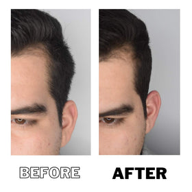 DPERM texture close-up of a treated hair strand showing smoothness benefit