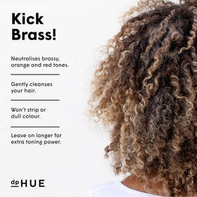 dpHUE shampoo foam texture close-up showing gentle lather for color-safe cleansing