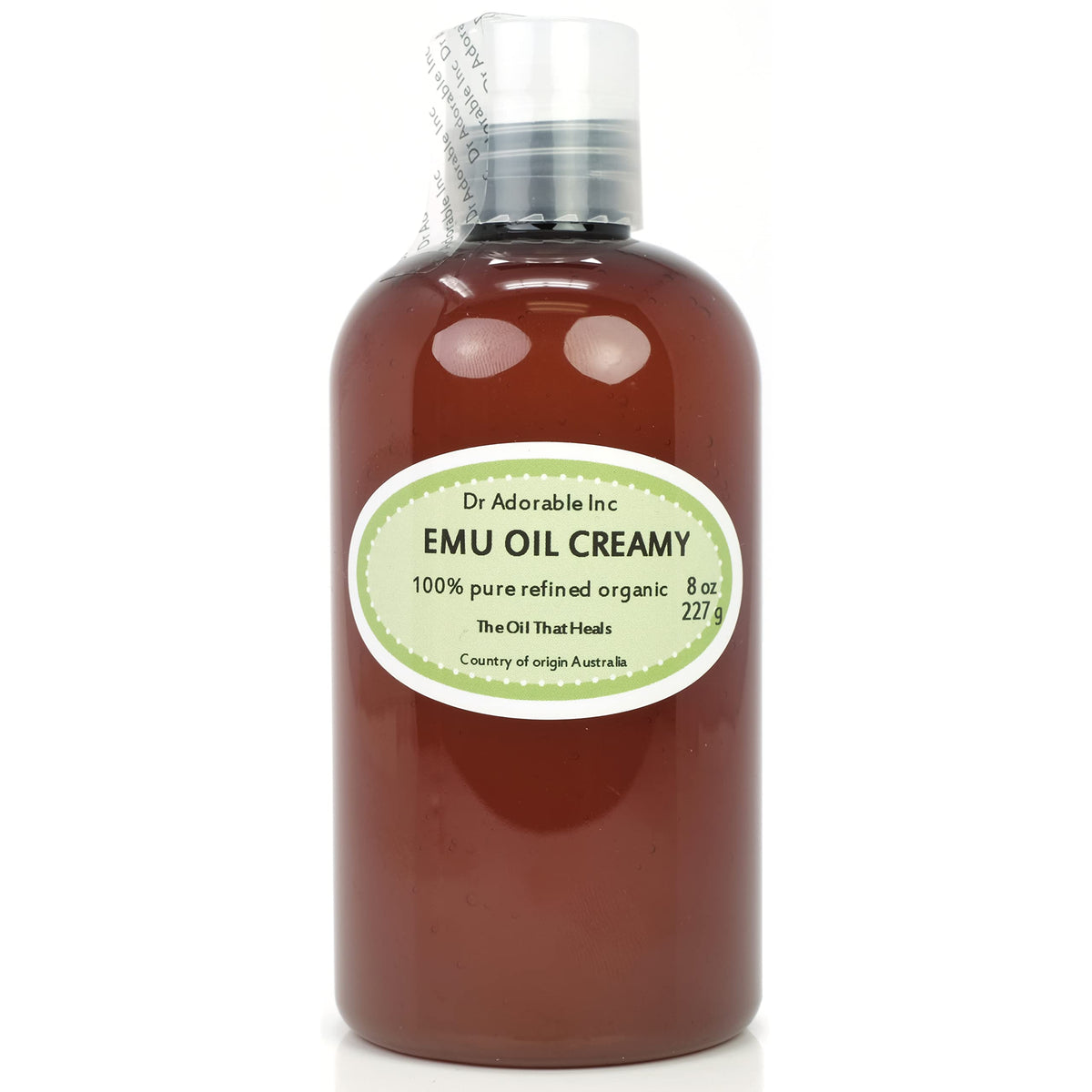 Dr Adorable product label and ingredients list showing organic sourcing