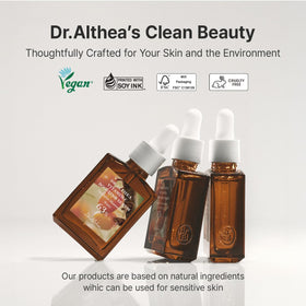 Dr.Althea applied to hand, displays quick absorption and non-sticky feel