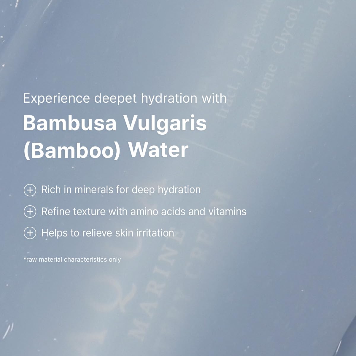 Dr.Althea ingredients label showing bamboo water and hyaluronic benefits