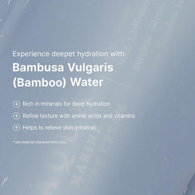 Dr.Althea ingredients label showing bamboo water and hyaluronic benefits