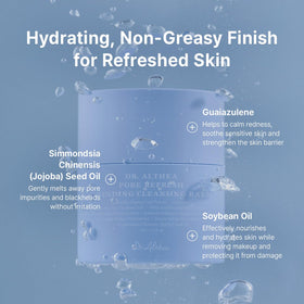 Dr.Althea product in hand spreading sorbet texture to dissolve waterproof makeup