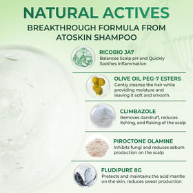 dr.atoskin ingredient label highlighting climbazole and herbs benefit