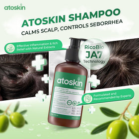 dr.atoskin creamy shampoo texture demonstrating gentle cleanse