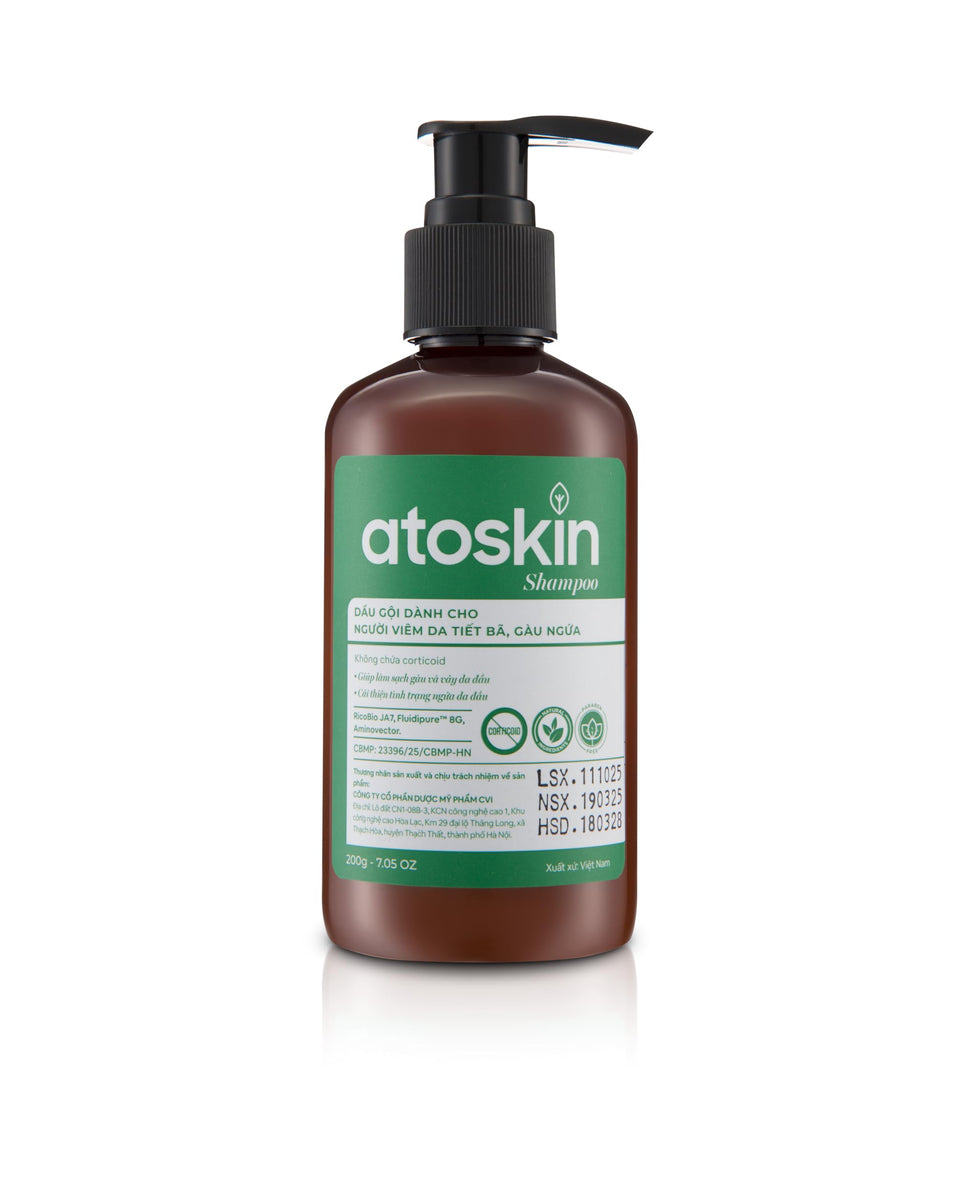 dr.atoskin front packaging showing bottle and calming benefits