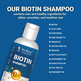 Dr. Berg shampoo placed in shower conveying daily-use convenience