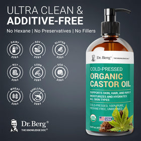Dr. Berg oil applied to hand demonstrating skin hydration benefit
