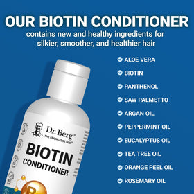 Dr. Berg conditioner being applied in shower for smoother hair