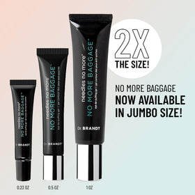 Dr. Brandt jar open with visible gel texture and quick-absorb benefit
